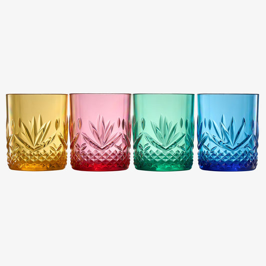 TEEK - Onix Acrylic Crystal Lowball Glassware Set of 4 HOME DECOR TEEK KS