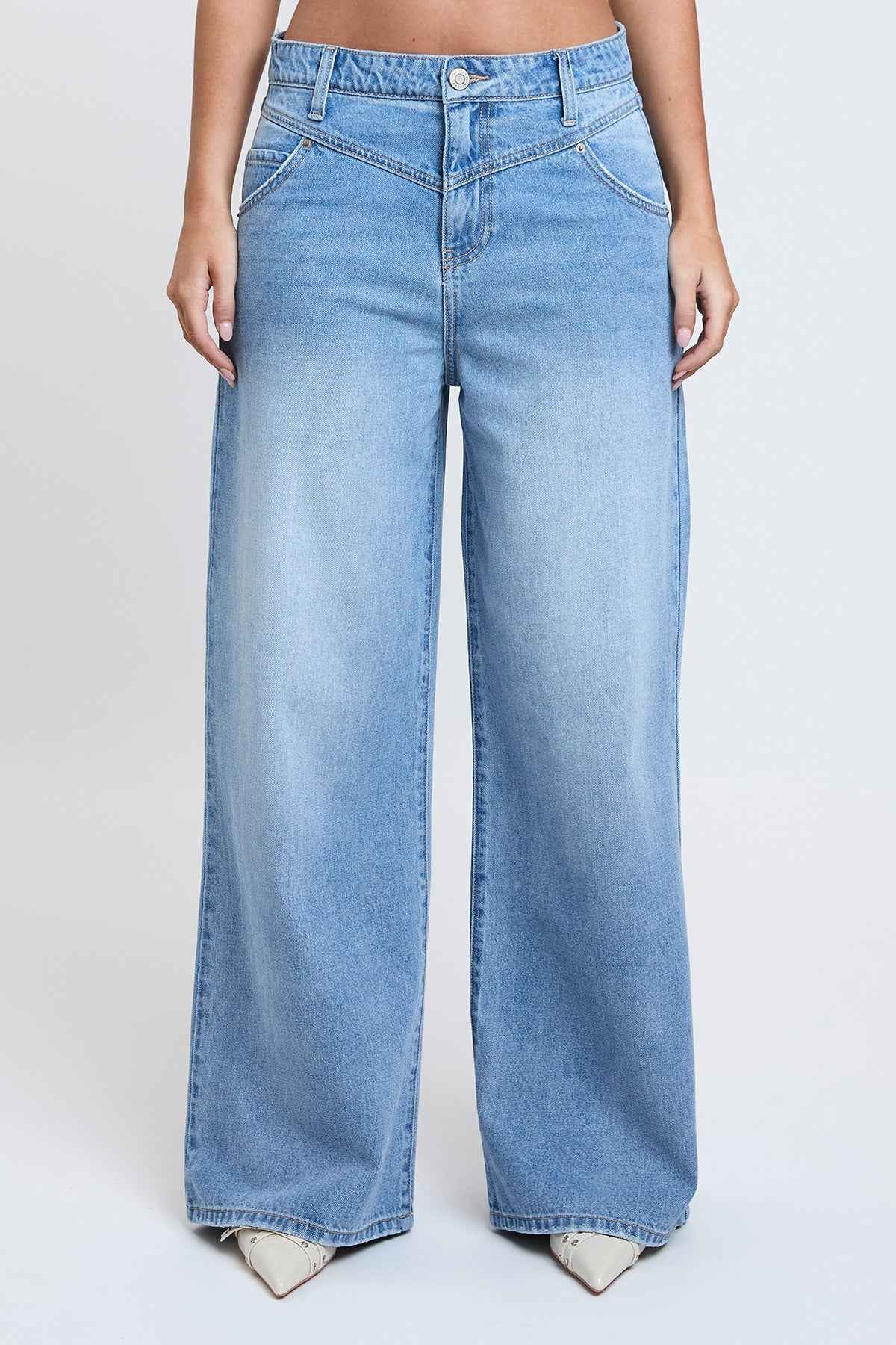 TEEK - Womens Relaxed Extra Baggy Wide Leg Jeans JEANS TEEK YMJ