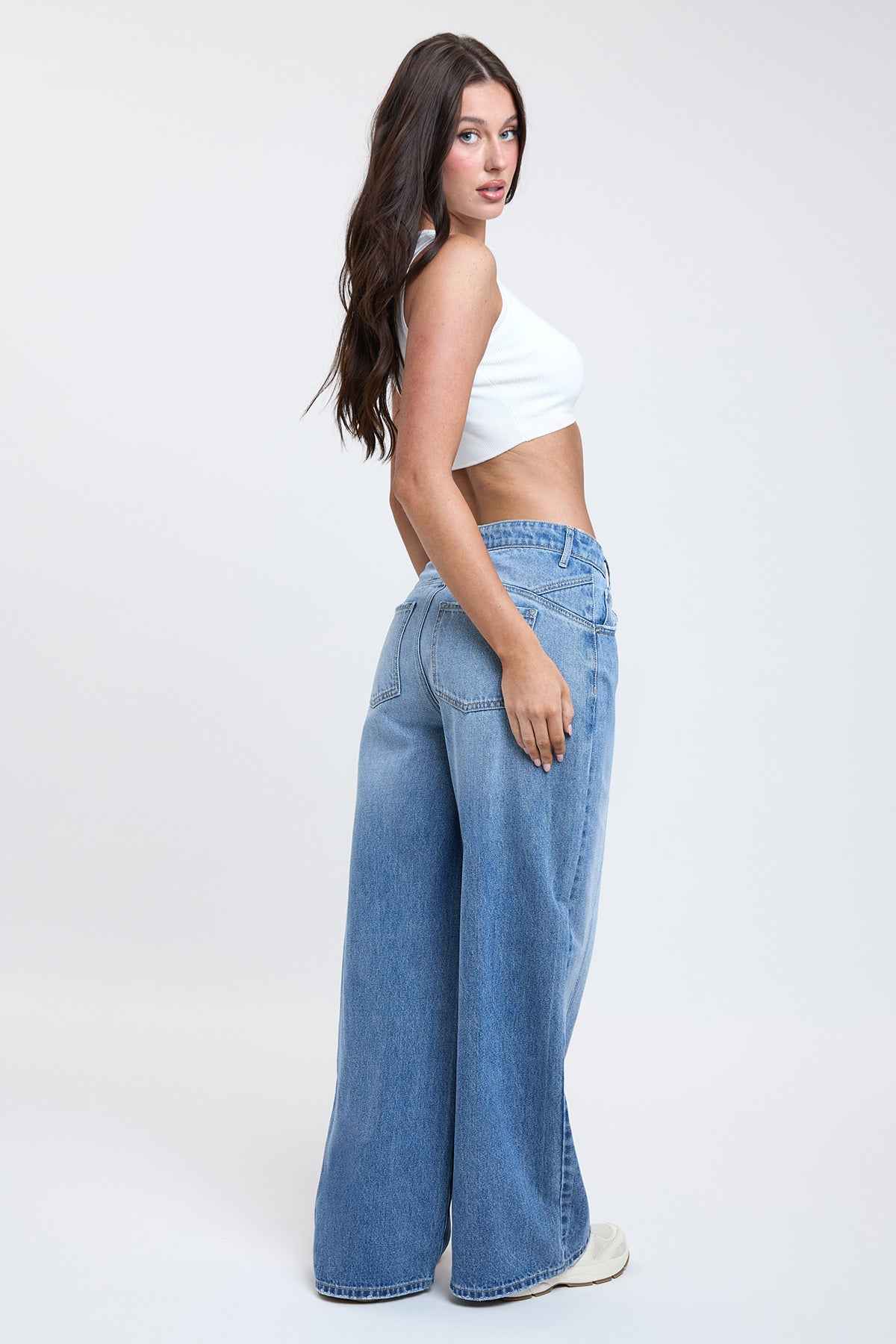 TEEK - Womens Relaxed Extra Baggy Wide Leg Jeans JEANS TEEK YMJ