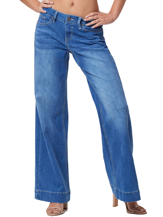 TEEK - Womens Low Rise Wide Leg Jeans