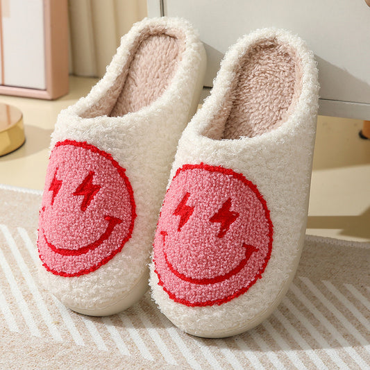 TEEK - Smiley Face Cotton Slippers SHOES TEEK K Pink 6.5-7