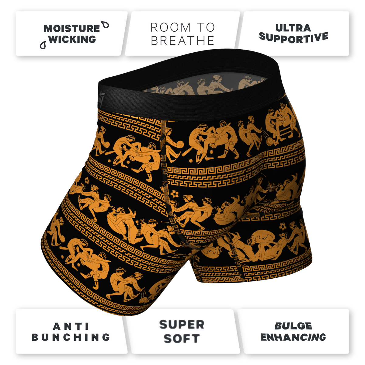 TEEK - The Ancient Twister | Ancient Vase Orgy Ball Hammock® Pouch Underwear With Fly UNDERWEAR TEEK SH