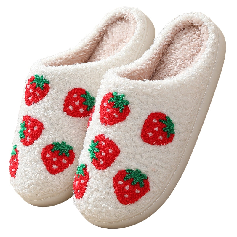 TEEK - Strawberry Pattern Cotton Slippers SHOES TEEK K 7
