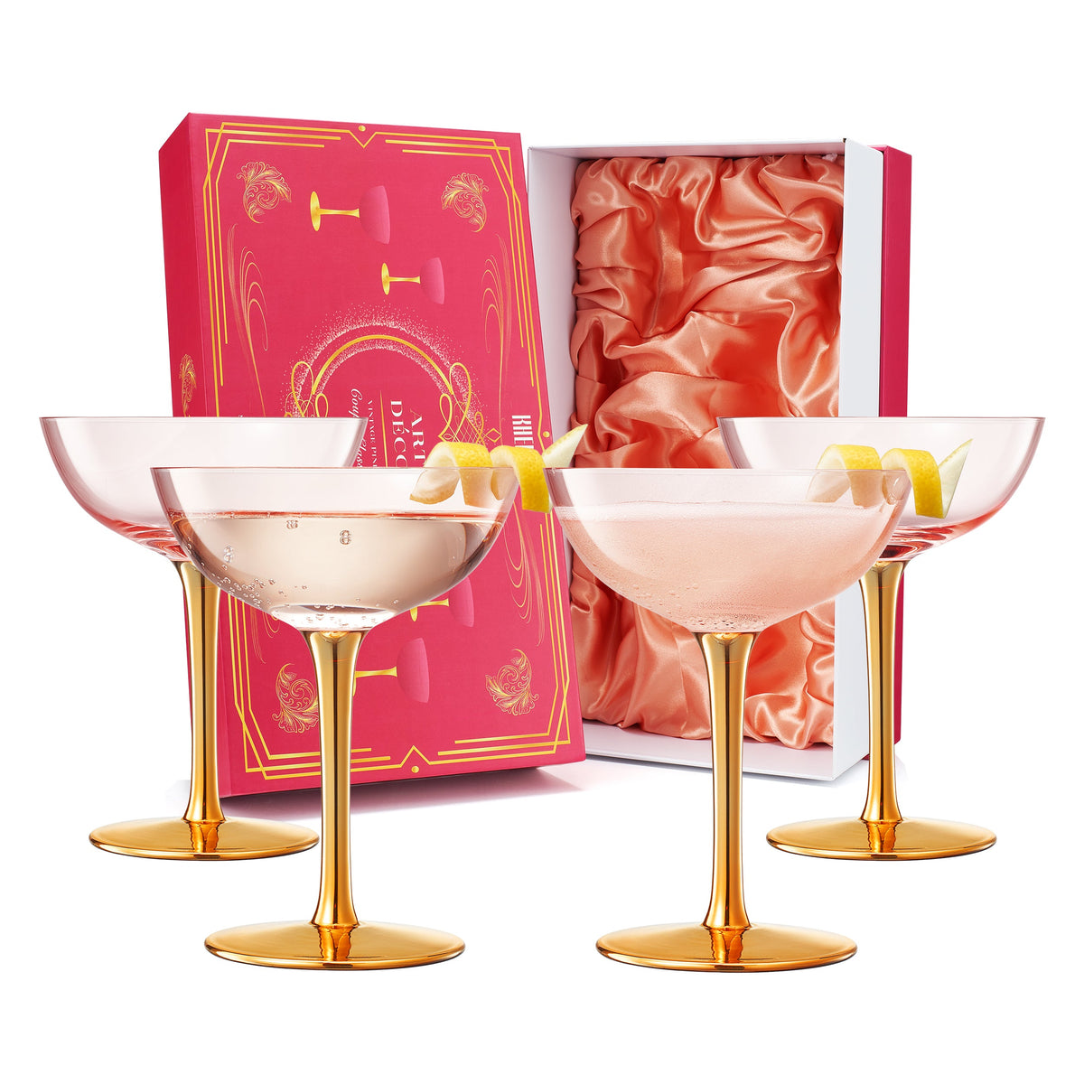 TEEK - Deco Champagne Coupe Cocktail Glassware Set HOME DECOR TEEK KS