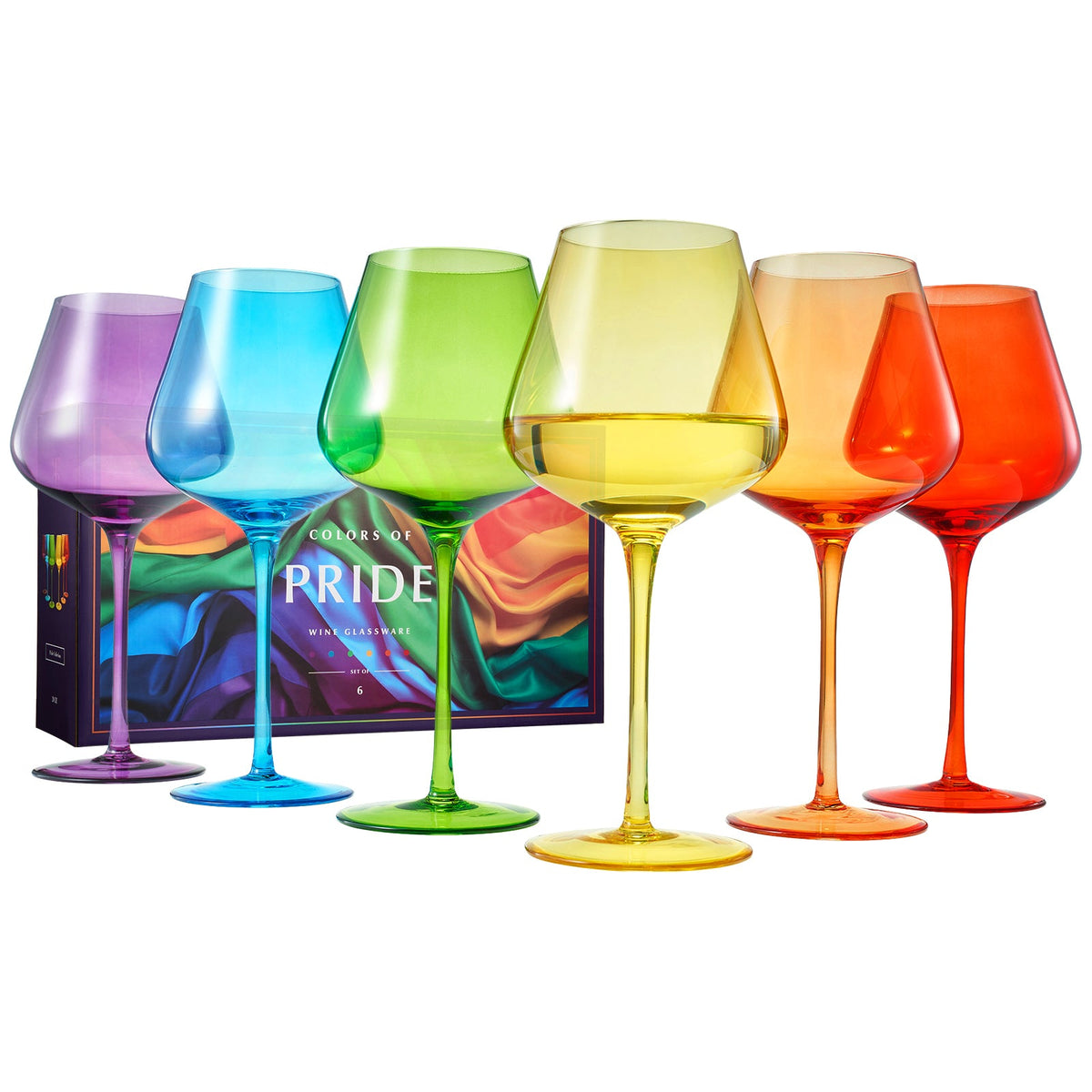 TEEK - Love Stemmed Wine Glassware Set HOME DECOR TEEK KS Rainbow