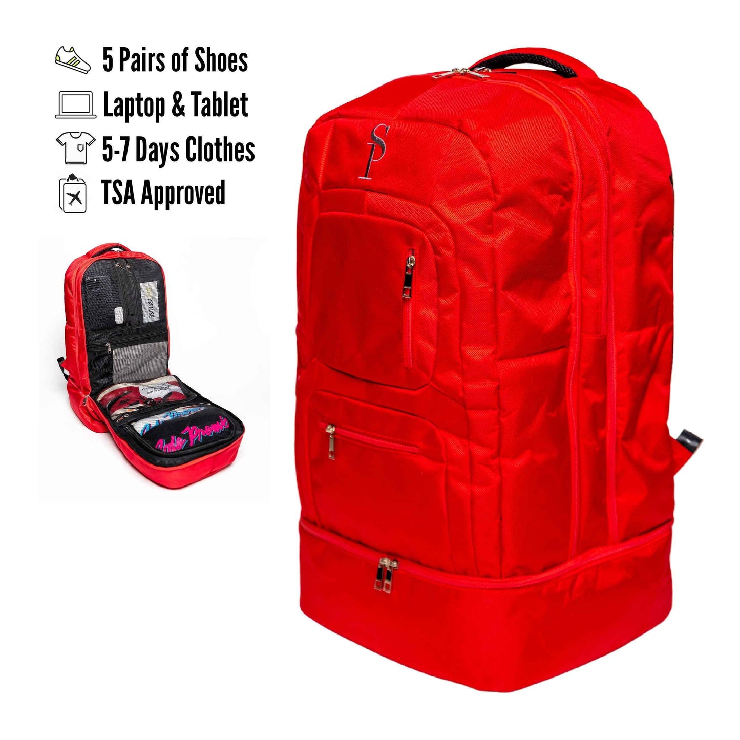TEEK - Red Polyester Carry-On Patented Backpack (Only 300 Made) BAG TEEK SP