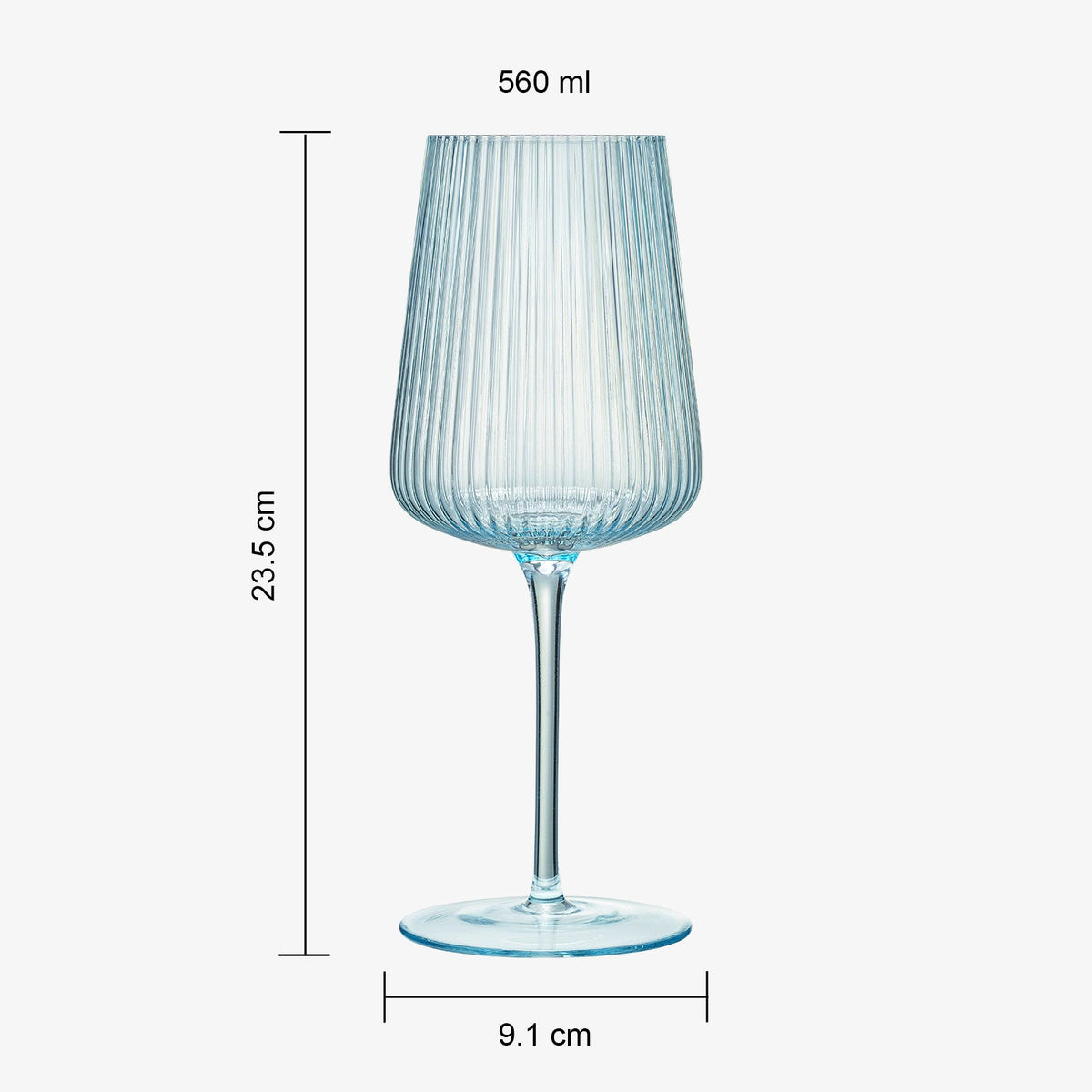 TEEK - Monet Ribbed Stemmed Wine Glassware Set HOME DECOR TEEK KS
