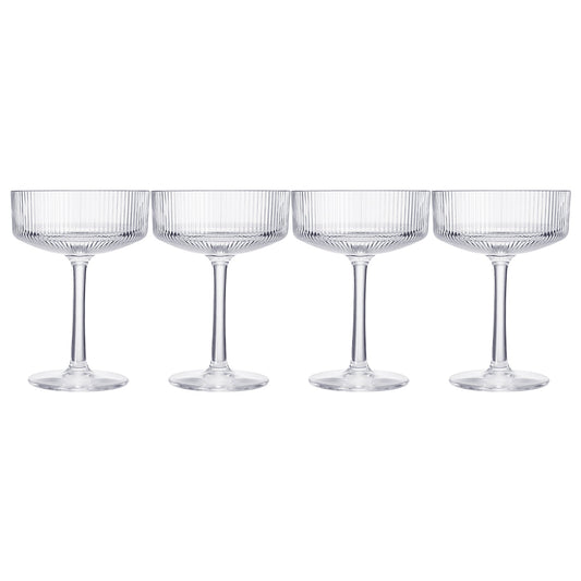 TEEK - Barcelona Acrylic Champagne Coupe Cocktail Glassware Set HOME DECOR TEEK KS