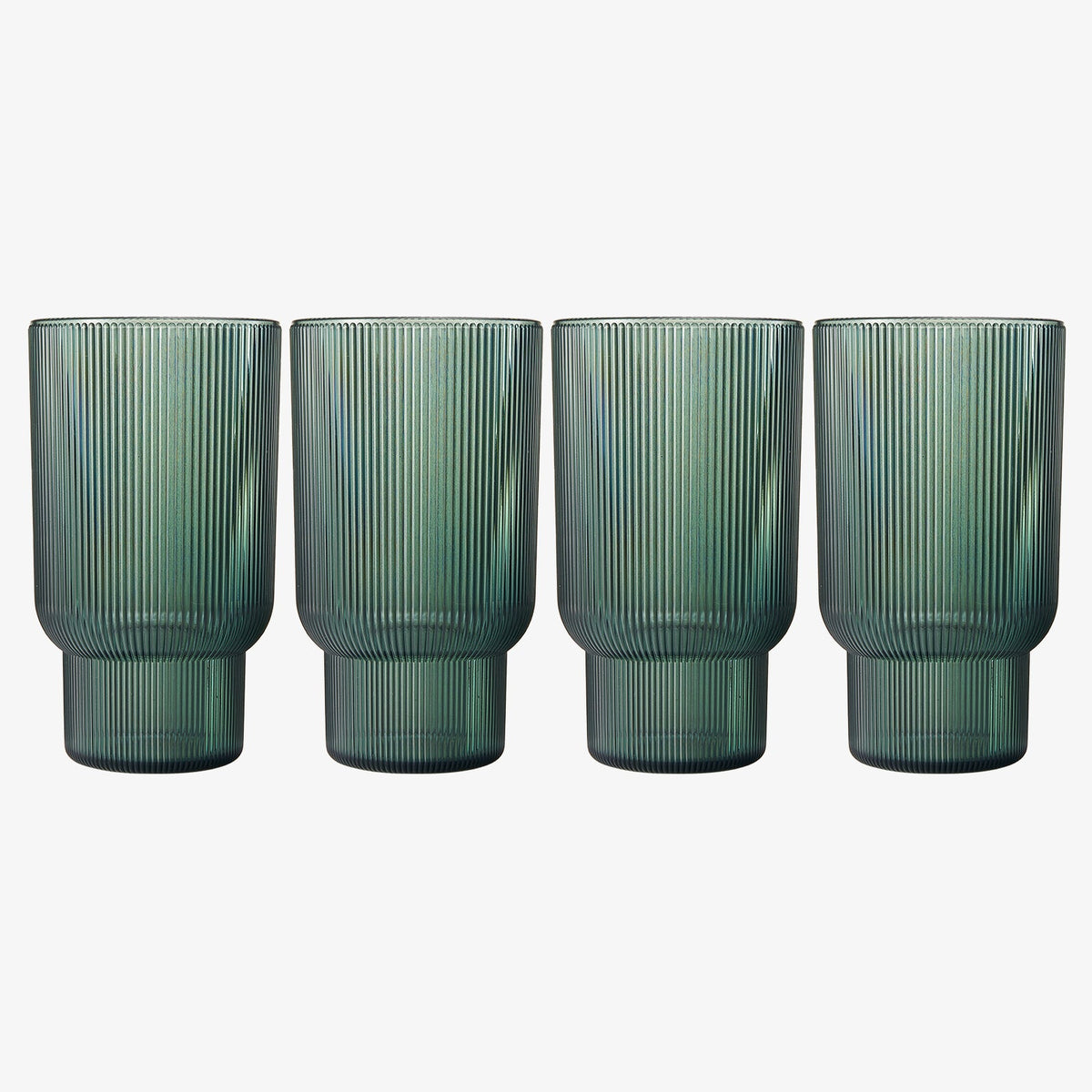TEEK - Eze Acrylic Ribbed Highball Glassware Set HOME DECOR TEEK KS
