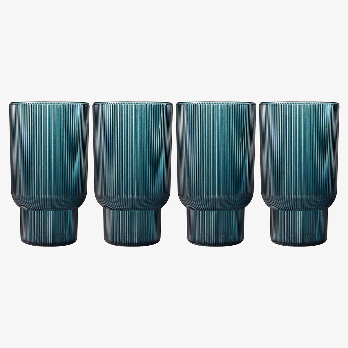 TEEK - Eze Acrylic Ribbed Highball Glassware Set HOME DECOR TEEK KS