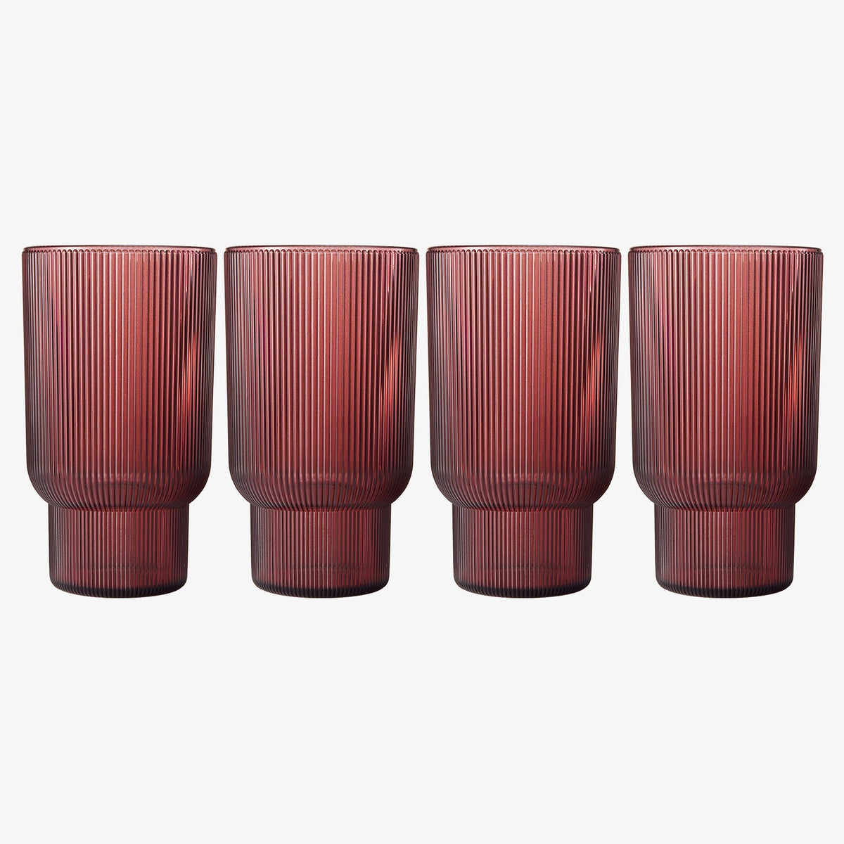 TEEK - Eze Acrylic Ribbed Highball Glassware Set HOME DECOR TEEK KS