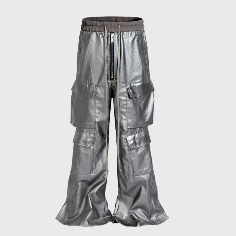 TEEK - Mens Coated Smooth Cargo Pants PANTS theteekdotcom Silver 2XL
