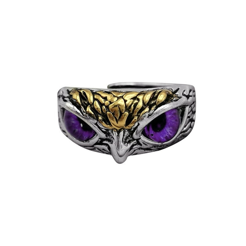 TEEK - Owl Eyed Rings JEWELRY theteekdotcom Golden-Purple Adjustable