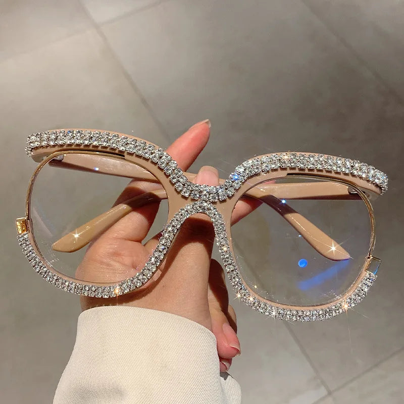 TEEK - Oversized Owl Diamond Glasses EYEGLASSES theteekdotcom