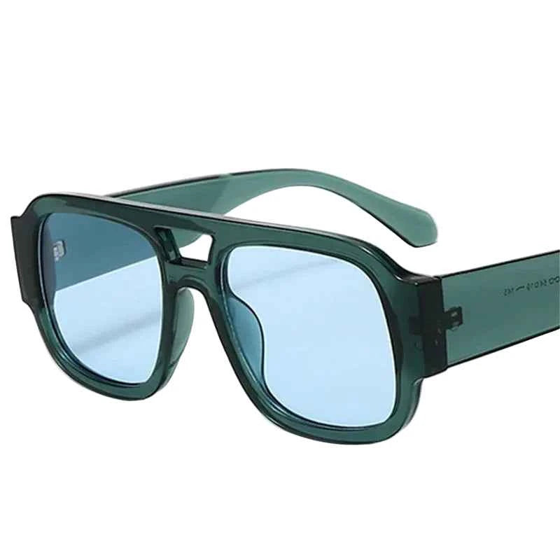TEEK - Candy Color Double Bridges Square Sunglasses Shades UV400 EYEGLASSES theteekdotcom