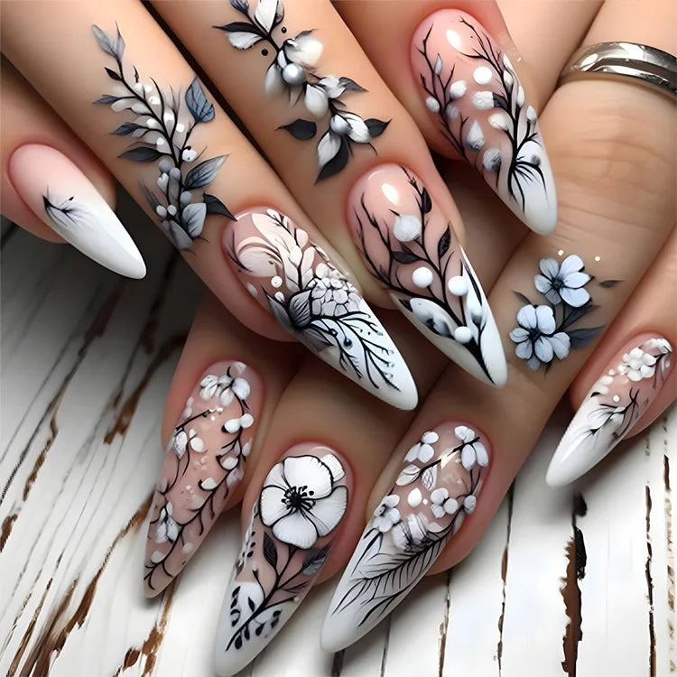 TEEK - 24pcs/set Fake Nails Set NAIL ART theteekdotcom 1938