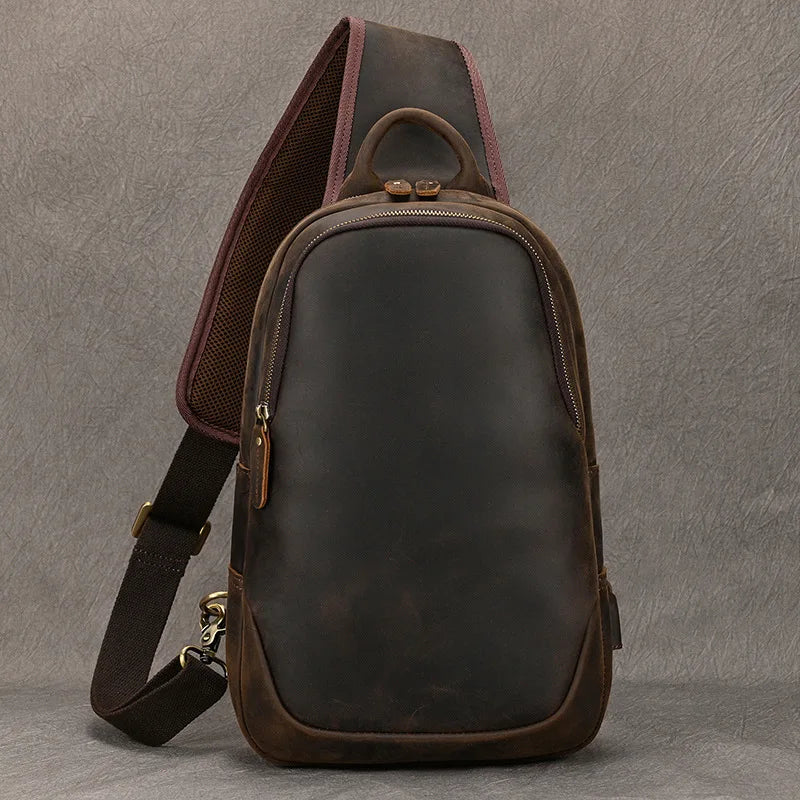 TEEK - Large Size Genuine Leather Single Shoulder Backpack BAG theteekdotcom