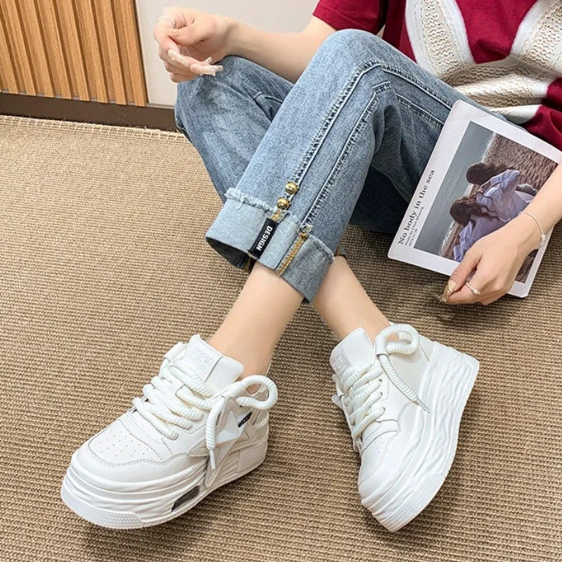 TEEK - Topped Off Platform Canvas Sneakers SHOES theteekdotcom