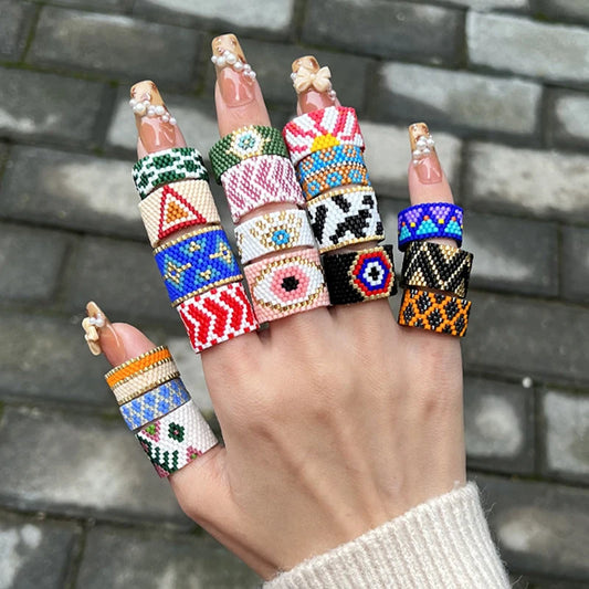 TEEK - Beaded Handmade Finger Rings JEWELRY theteekdotcom   