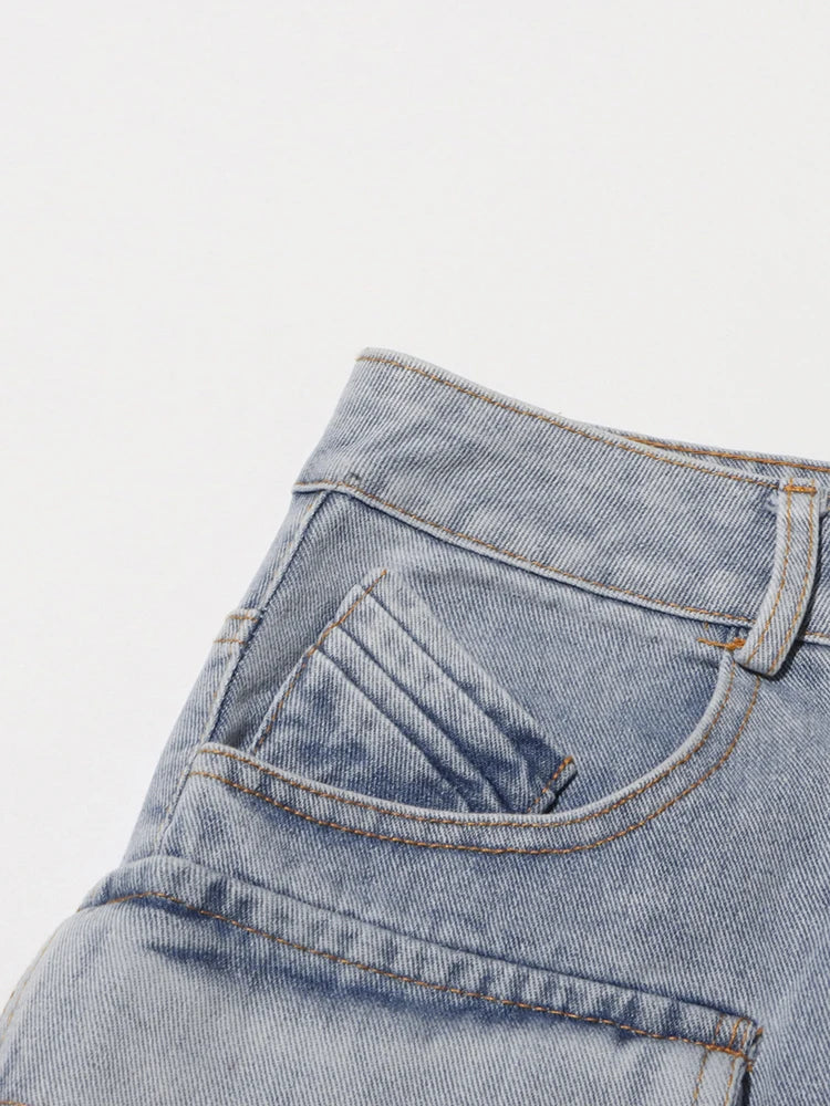 TEEK - Plenty Pockets Split Denim Cargo Skirt SKIRT theteekdotcom