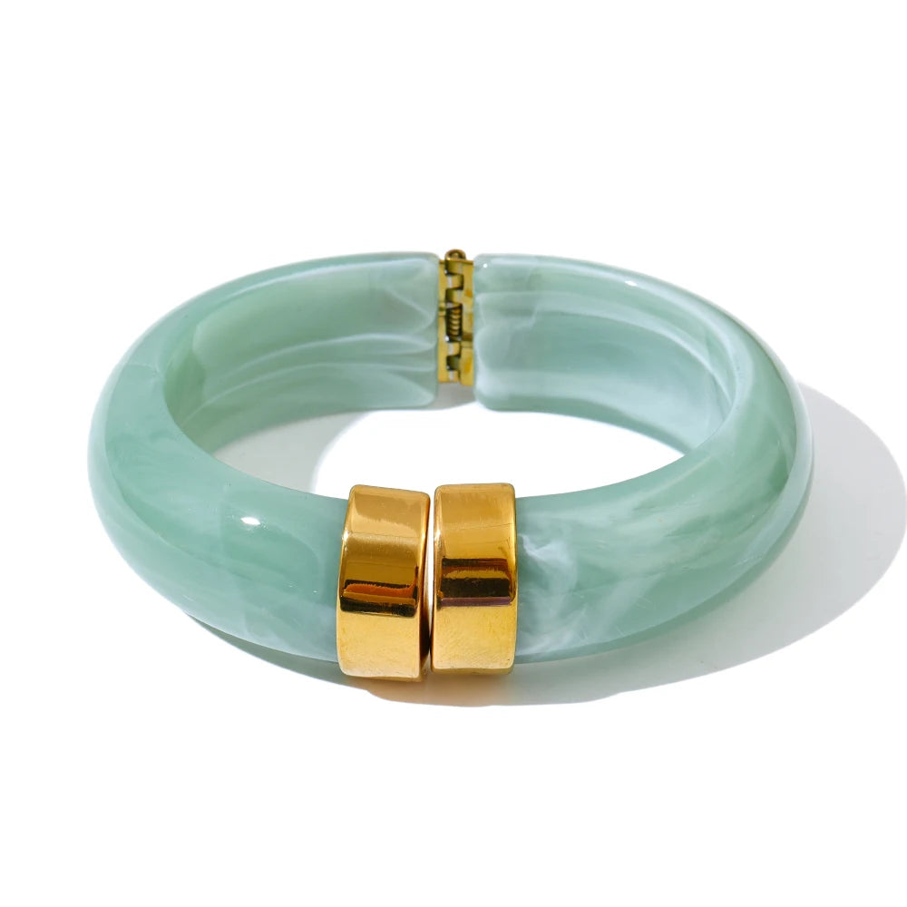 TEEK - Thick Bracelet Bangle JEWELRY theteekdotcom Green