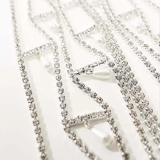 TEEK - Pearl Mesh Chest Chain JEWELRY theteek.com