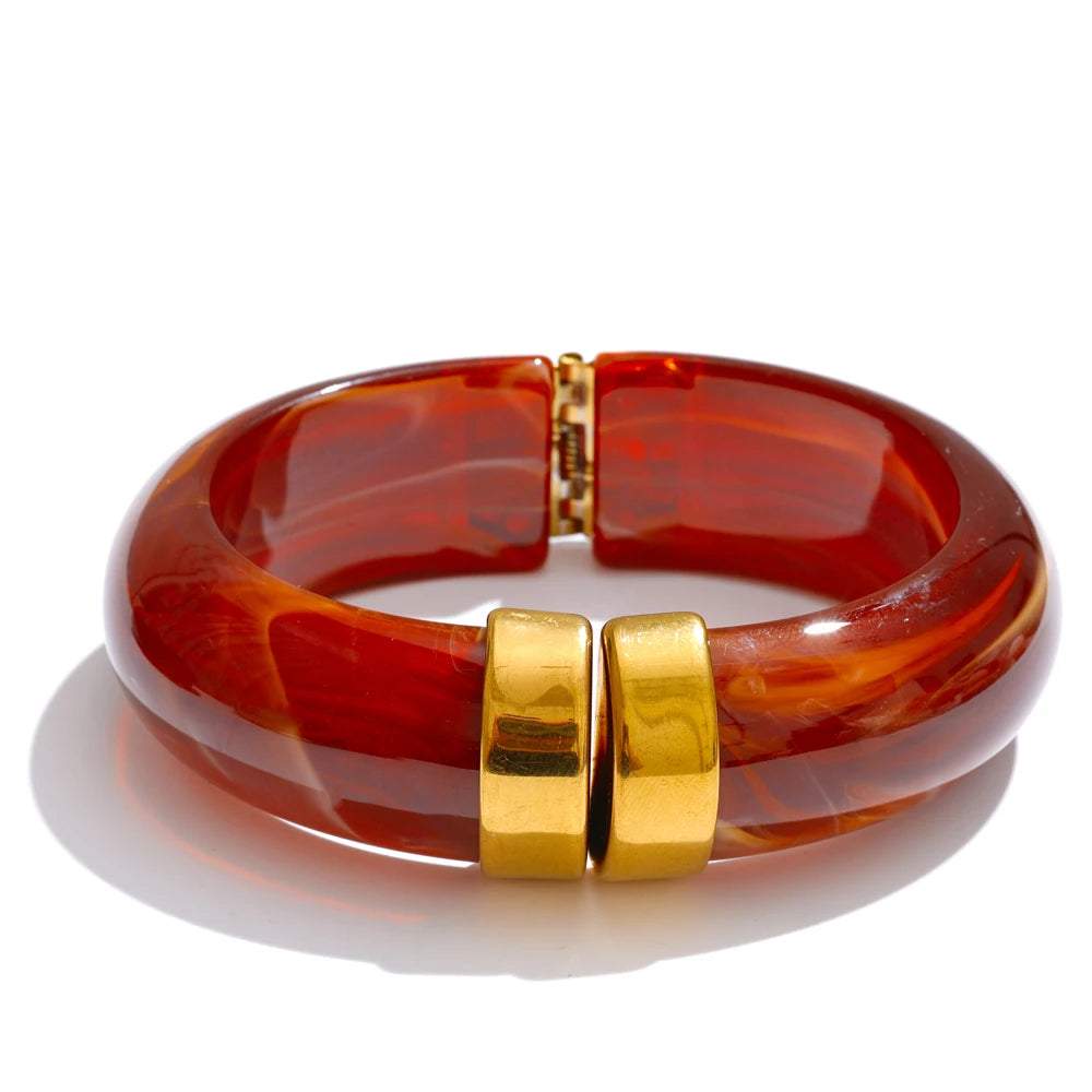 TEEK - Thick Bracelet Bangle JEWELRY theteekdotcom Brown