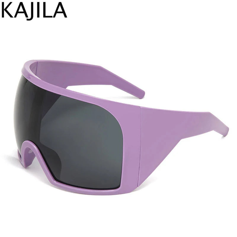 TEEK - Oversized Shield Sunglasses EYEGLASSES theteekdotcom C14 Purple Gray