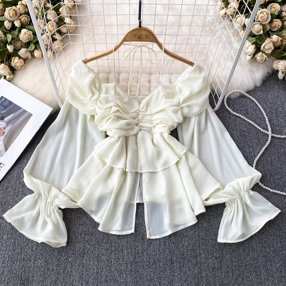 TEEK - Lace French Chic Blouse TOPS theteekdotcom C apricot One Size