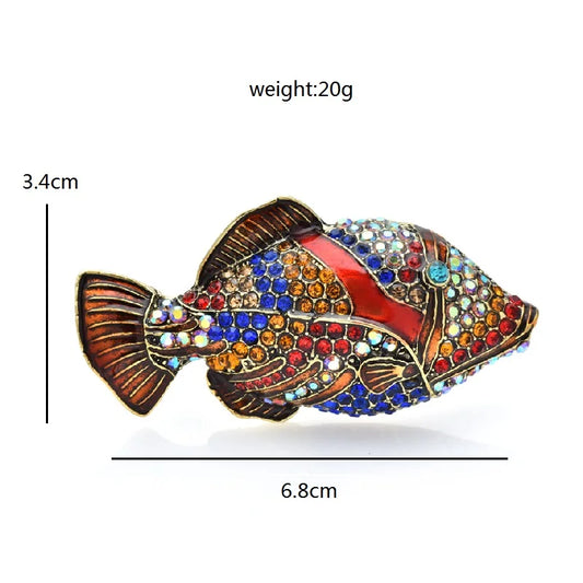 TEEK - Shining Fish Brooch JEWELRY theteekdotcom