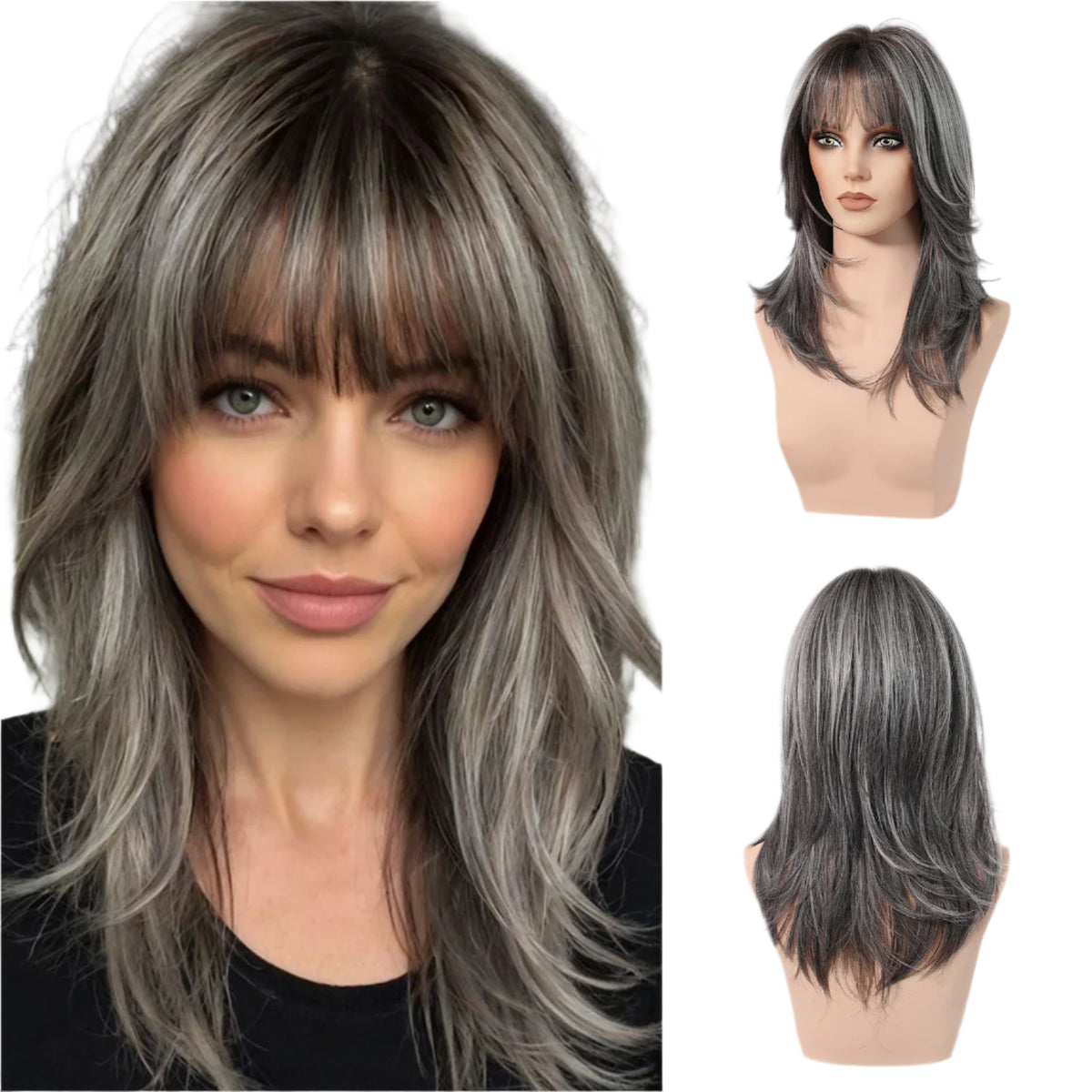TEEK - Various Vibe Layered Synthetic Wig HAIR theteekdotcom SWLC3096-1GR18