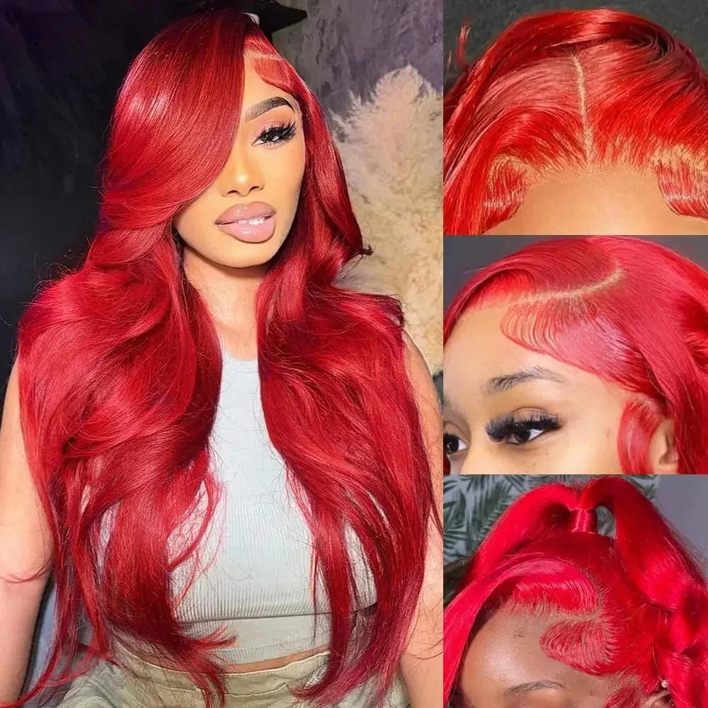 TEEK - Hot Red 13x6 Hd Lace Frontal Wig HAIR TEEK H