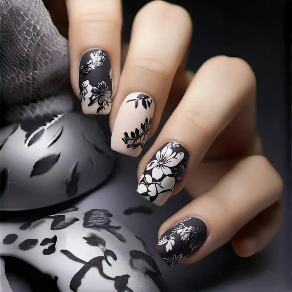 TEEK - 24pcs/set Fake Nails Set NAIL ART theteekdotcom 1955
