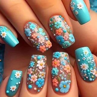 TEEK - 24pcs/set Fake Nails Set NAIL ART theteekdotcom 1960