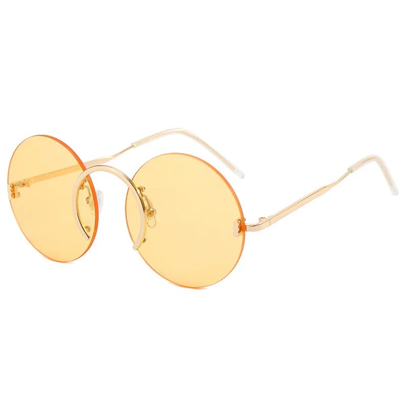 TEEK - Rimless Ronda Round Sunglasses EYEGLASSES theteekdotcom C3