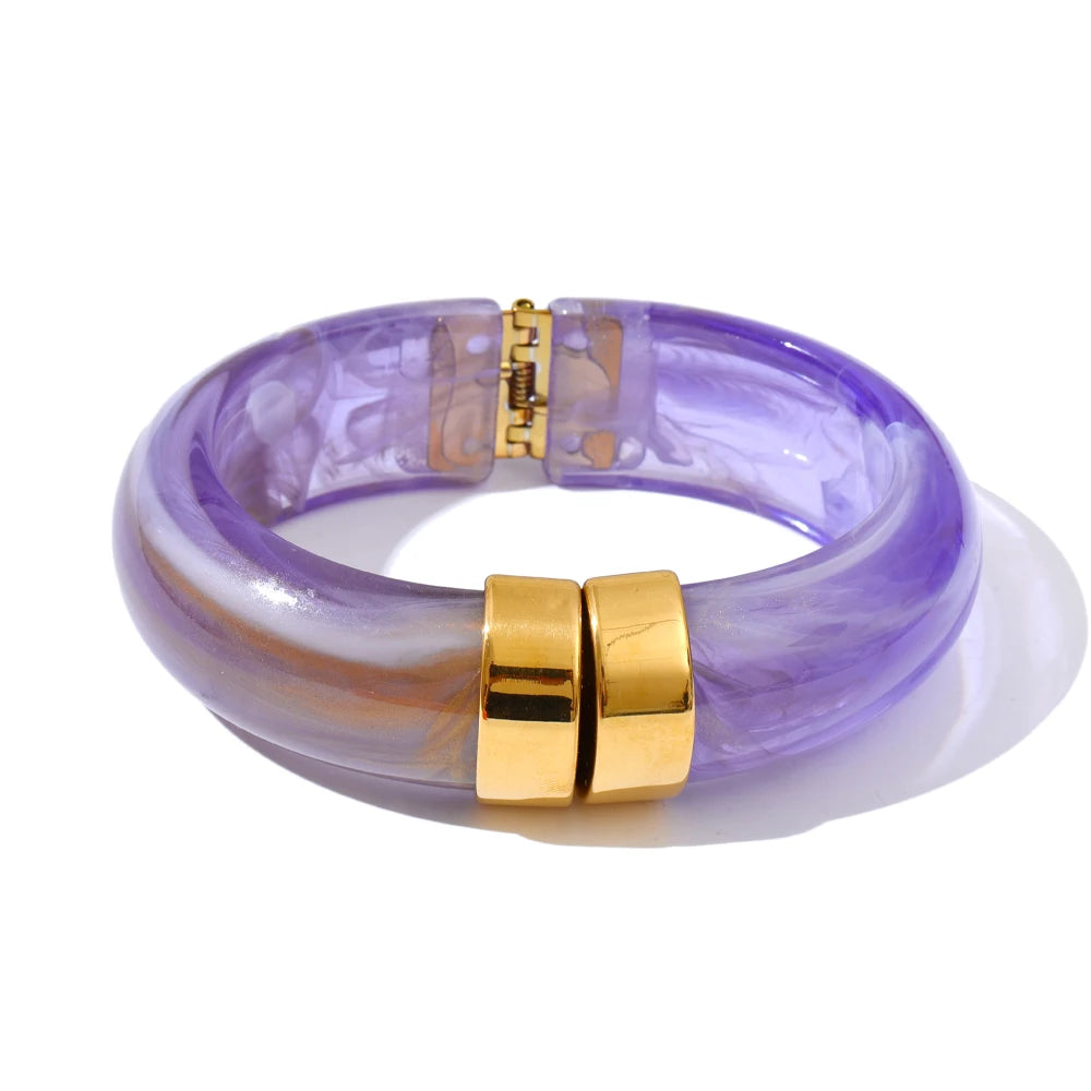 TEEK - Thick Bracelet Bangle JEWELRY theteekdotcom Purple