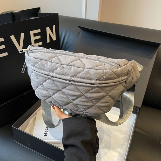 TEEK - Diamond Stitch Nylon Fanny Waist Bag BAG theteekdotcom