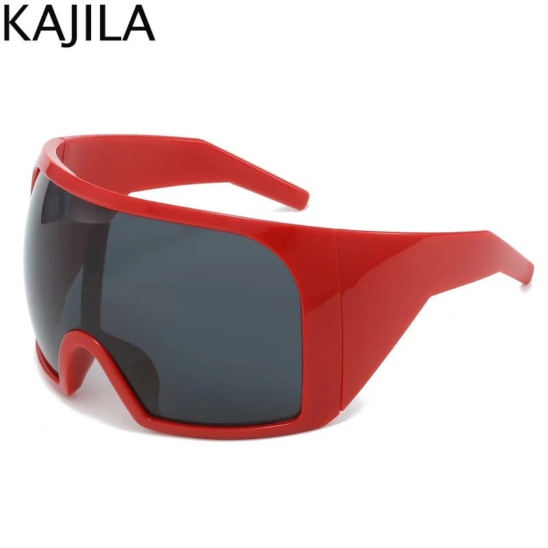 TEEK - Oversized Shield Sunglasses EYEGLASSES theteekdotcom C4 Red Gray