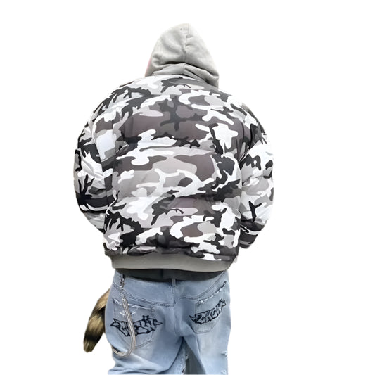 TEEK - Camouflage Reversible Zippered Hooded Quilted Jacket JACKET theteekdotcom