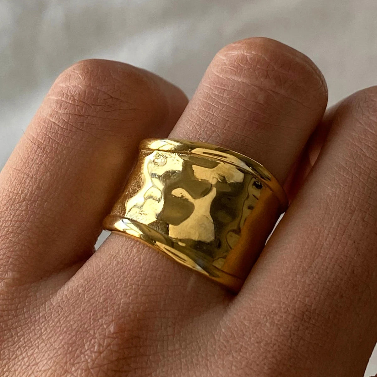 TEEK - 18K Gold Color Plated Stainless Steel Stackable Ring JEWELRY theteekdotcom