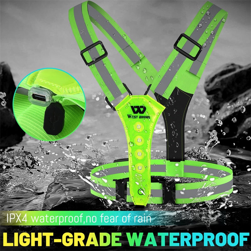 TEEK - USB LED Reflective Safety Vest SAFETY VEST theteekdotcom
