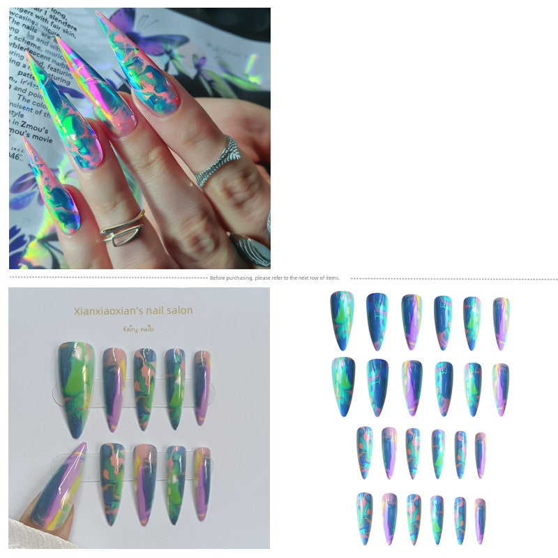 TEEK - Pointed Nail False Nail Set NAIL ART theteekdotcom 119-Colorful Dreams