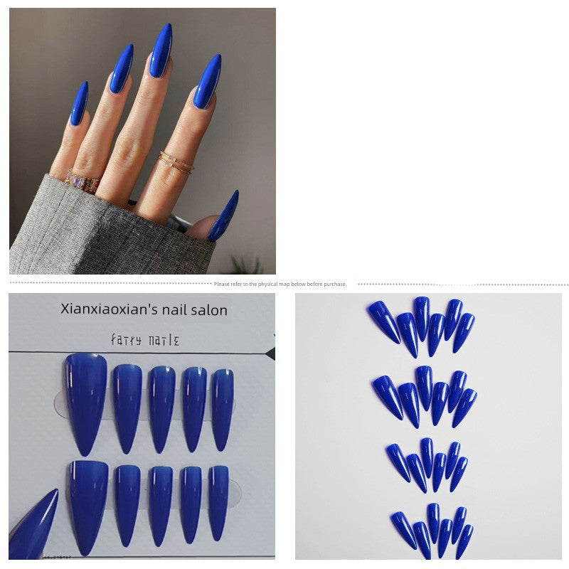 TEEK - Pointed Nail False Nail Set NAIL ART theteekdotcom 273-Klein Blue