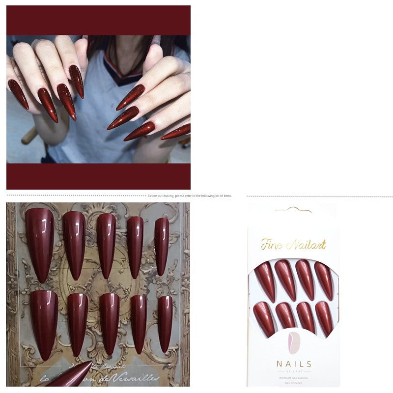 TEEK - Pointed Nail False Nail Set NAIL ART theteekdotcom 23-Scarlet Mary