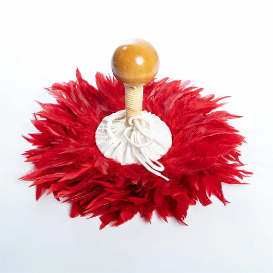 TEEK - UliUli Colored Feather Gourd Red Yellow Rattles 2pc HOME DECOR theteekdotcom