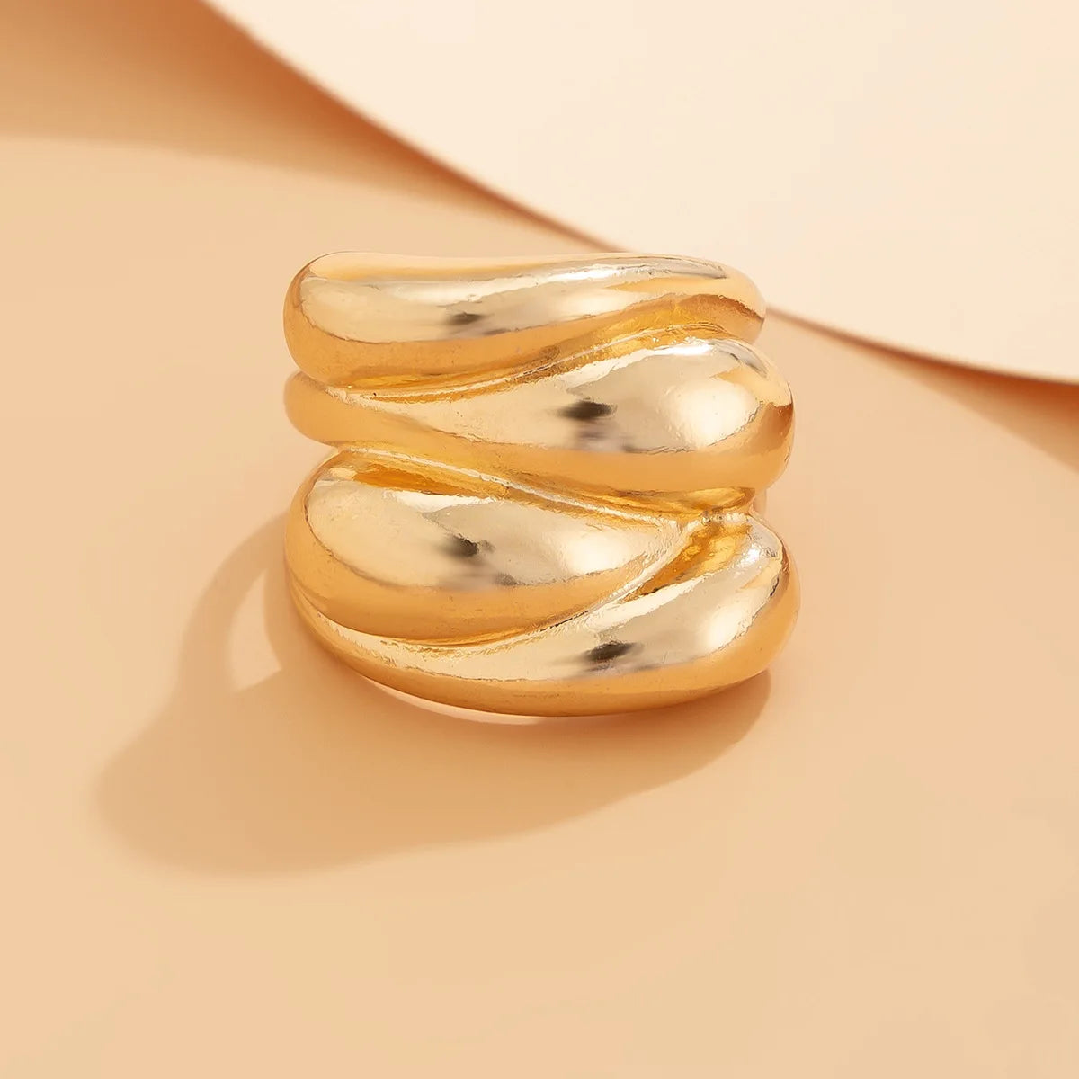 TEEK - Styled Geometric Bangle Bracelet JEWELRY theteekdotcom ring gold 0749