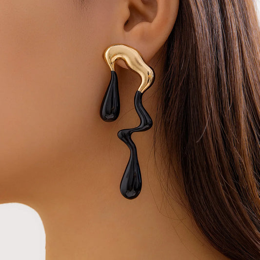 TEEK - Metal Irregular Water Dripping Earrings JEWELRY theteekdotcom