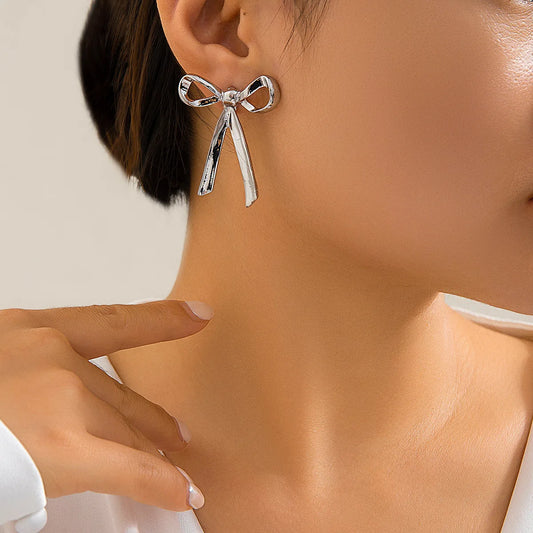 TEEK - Cute Plated Bowknot Earrings JEWELRY theteekdotcom