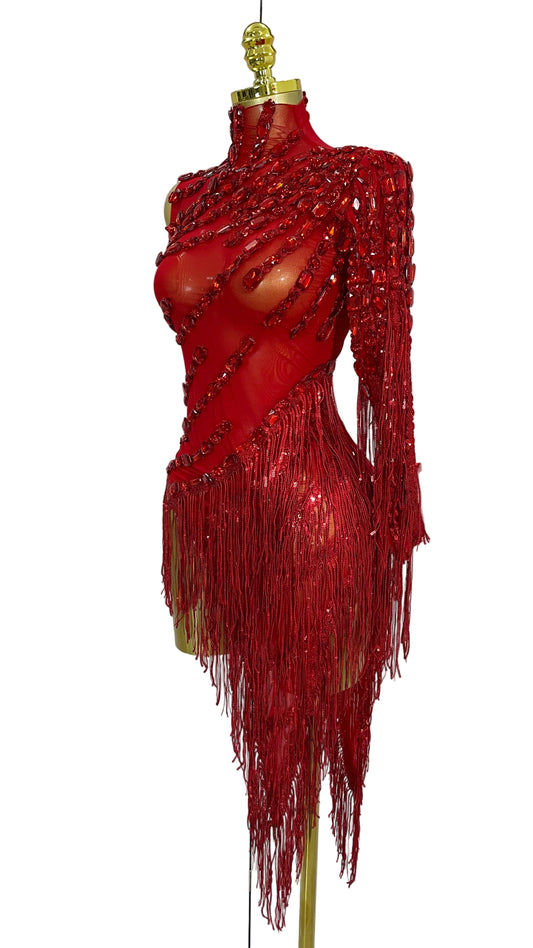 TEEK - Sparkly Tassel Sheer Dress DRESS theteekdotcom