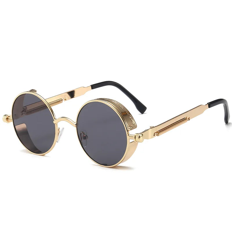 TEEK - Metal Round Mirror Glasses EYEGLASSES theteekdotcom Gold Gray CHINA 1 pcs